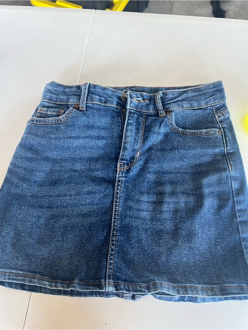 Classic Dark Blue Denim Mini Skirt